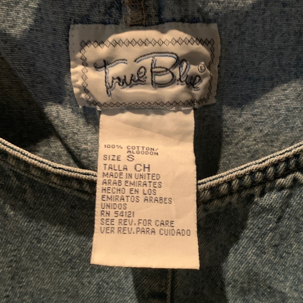 #014True Blue Denim Overall Dress - Picture 2 of 7